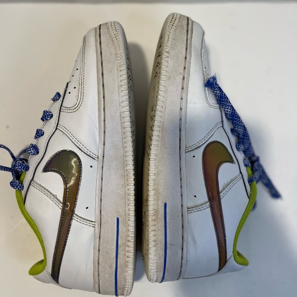 Nike Big Kid's Air Force 1 LV8 White/Multi-Color-Medium Blue (DQ7767 100) - Picture 11 of 13